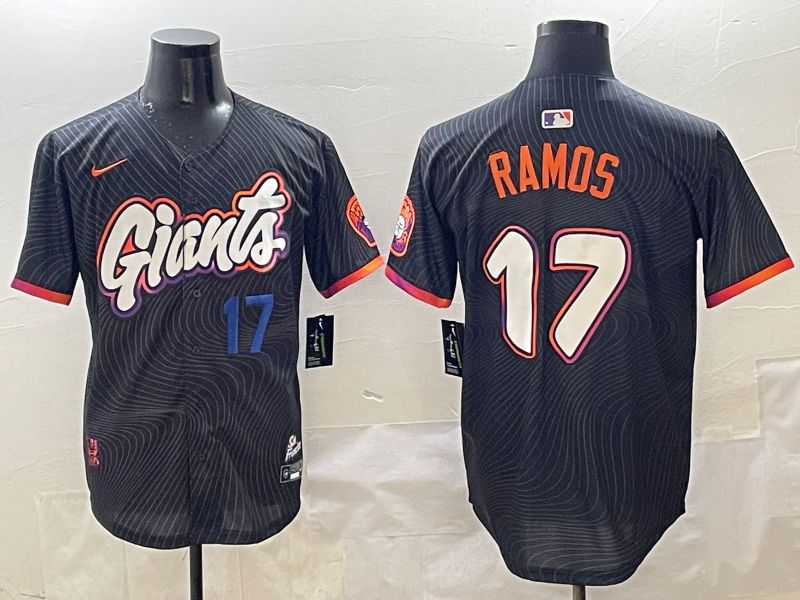 Men San Francisco Giants #17 Ramos Black Joint Name Nike 2025 MLB Jersey style 3->san francisco giants->MLB Jersey